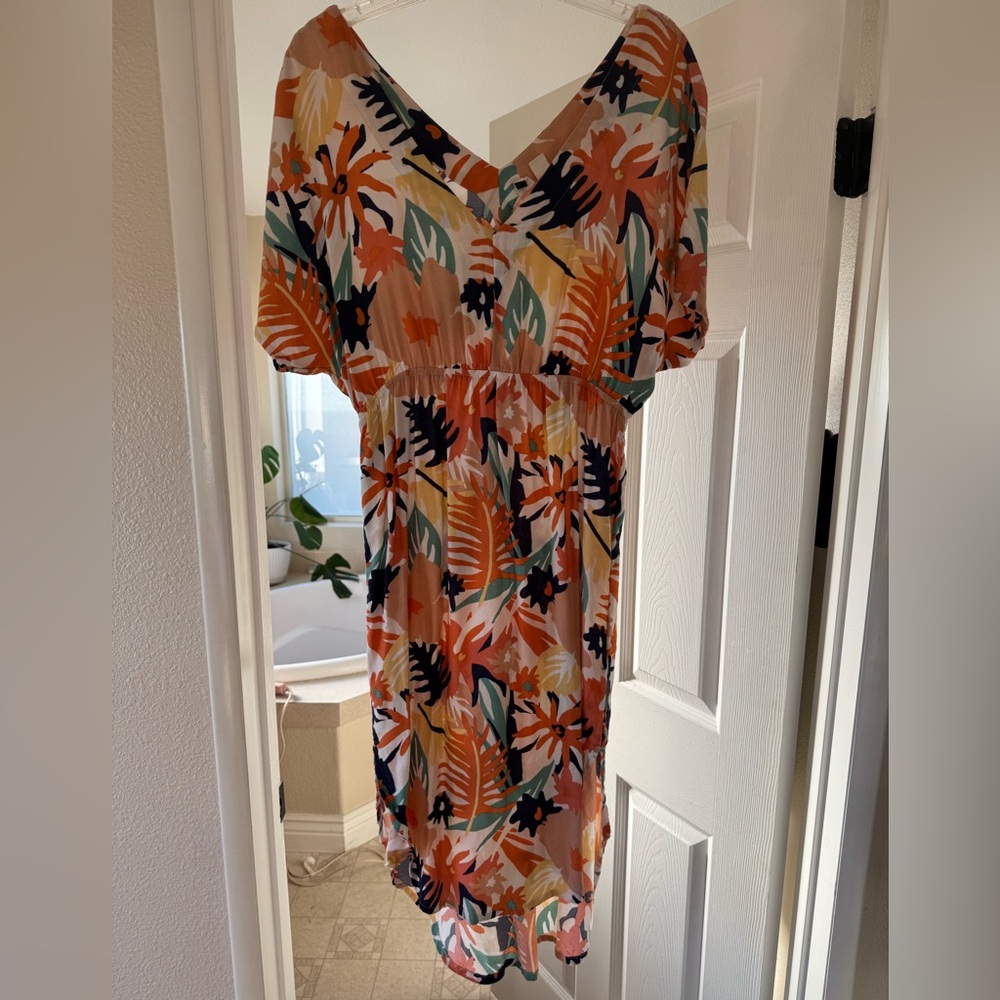 Roxy Multicolor Floral High Low Dress